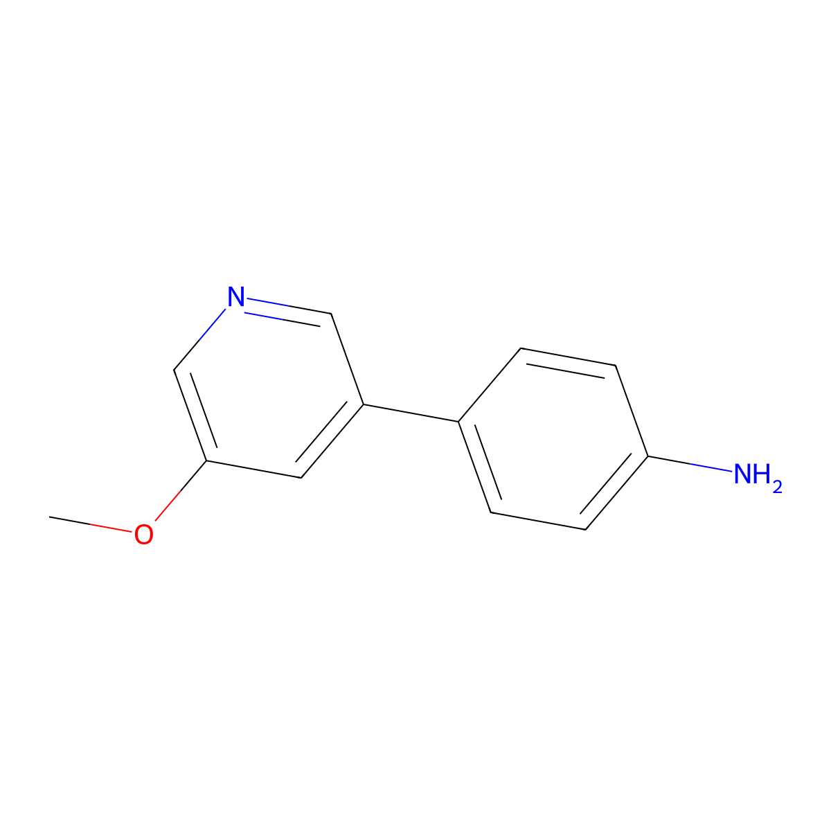 4-(5-Methoxypyridin-3-yl)aniline molecular structure, CAS 1552560-50-5