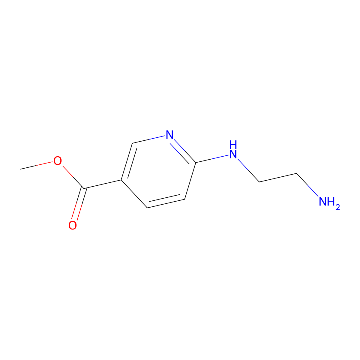 Methyl 6-[(2-aminoethyl)amino]pyridine-3-carboxylate molecular structure, CAS 1552567-87-9