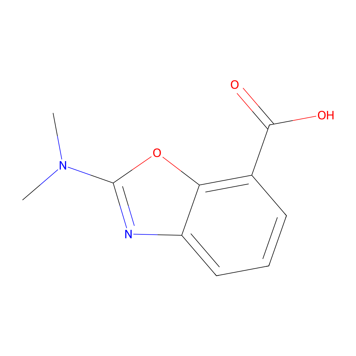 2-(Dimethylamino)-1,3-benzoxazole-7-carboxylic acid molecular structure, CAS 1552568-25-8