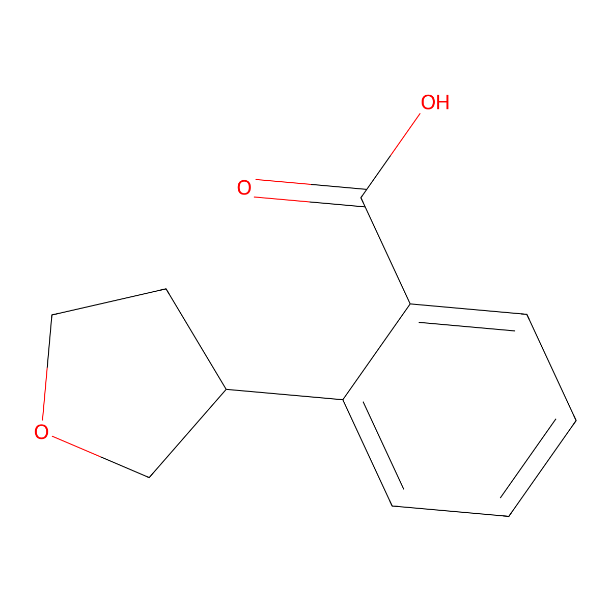 2-(Tetrahydrofuran-3-yl)benzoic acid molecular structure, CAS 1552568-56-5