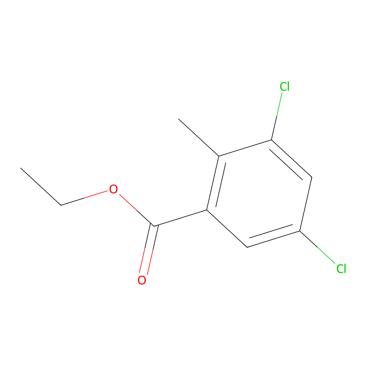 Ethyl 3,5-dichloro-2-methylbenzoate molecular structure, CAS 1552579-28-8