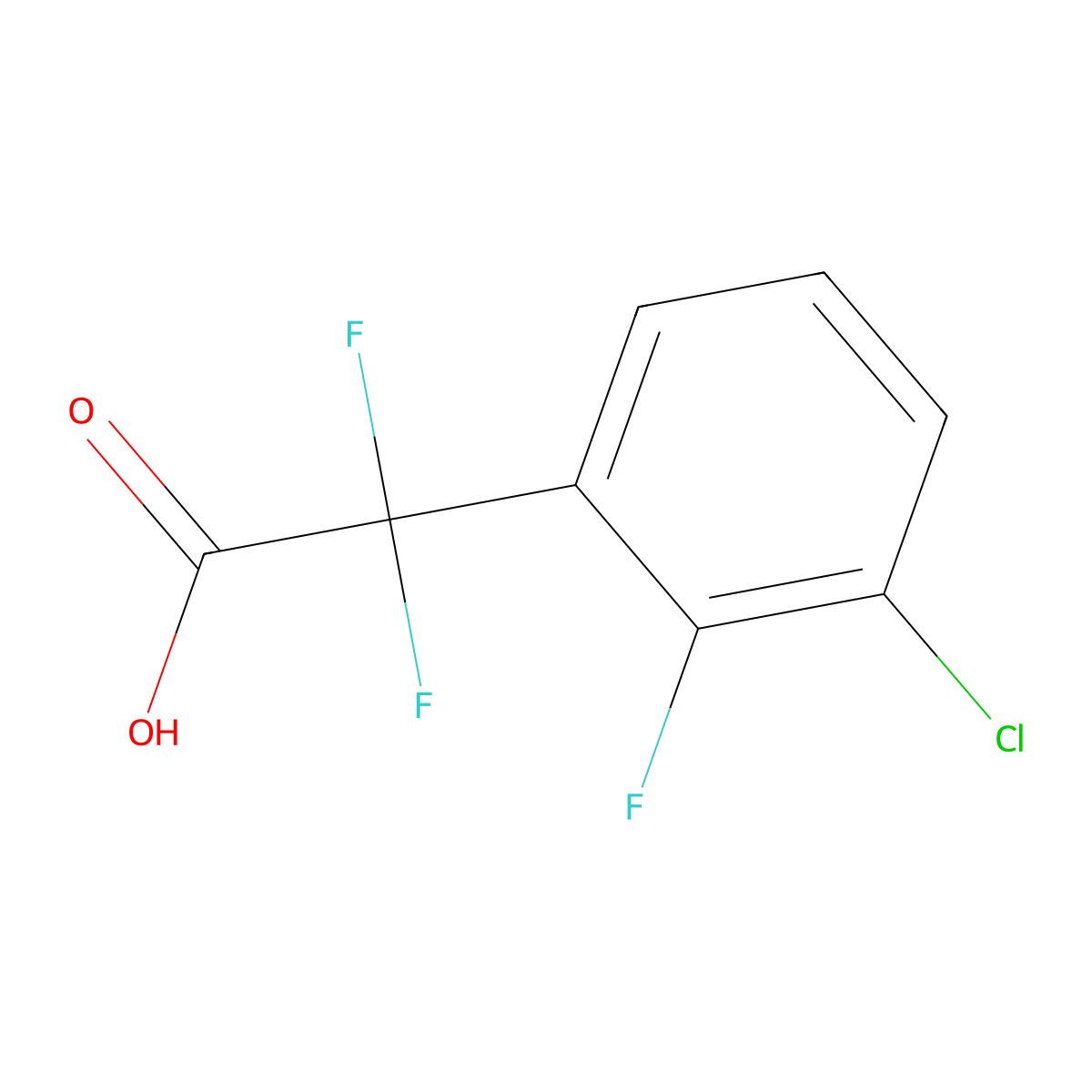 2-(3-Chloro-2-fluorophenyl)-2,2-difluoroacetic acid molecular structure, CAS 1552586-85-2