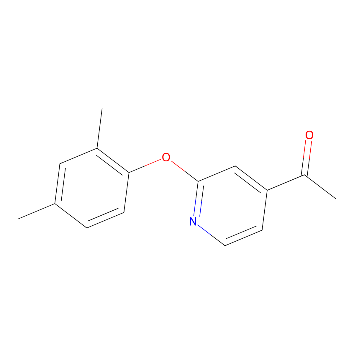 4-Acetyl-2-(2,4-dimethylphenoxy) pyridine molecular structure, CAS 1552596-24-3