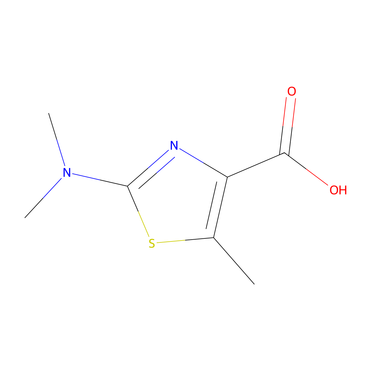 2-(Dimethylamino)-5-methyl-1,3-thiazole-4-carboxylic acid molecular structure, CAS 1552599-93-5