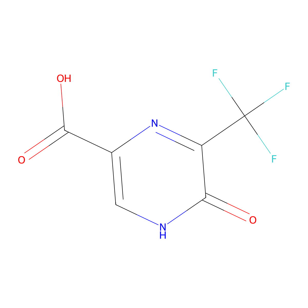 5-Oxo-6-(trifluoromethyl)-4,5-dihydropyrazine-2-carboxylic acid molecular structure, CAS 1552603-92-5