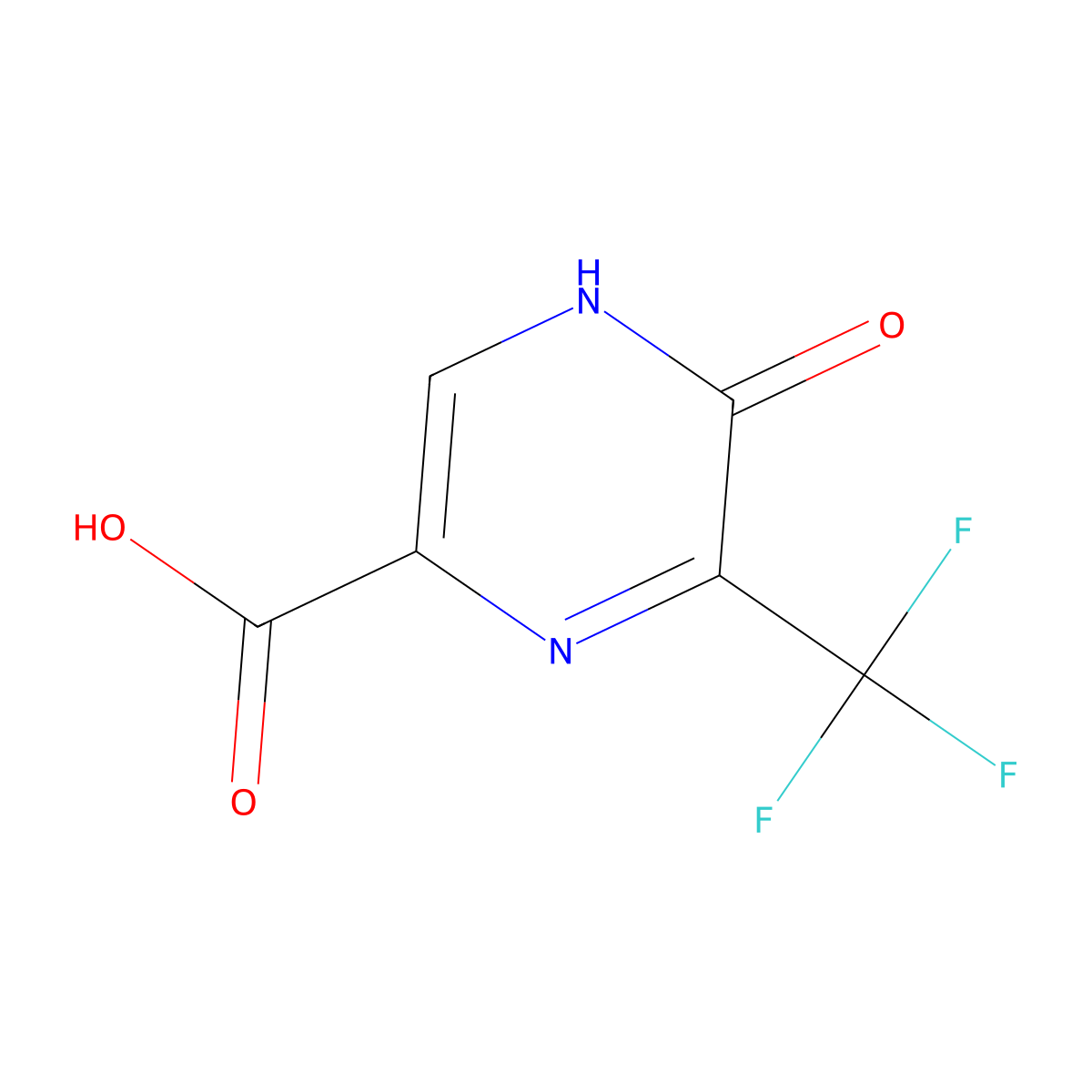 5-Oxo-6-(trifluoromethyl)-4,5-dihydropyrazine-2-carboxylic acid molecular structure, CAS 1552603-92-5