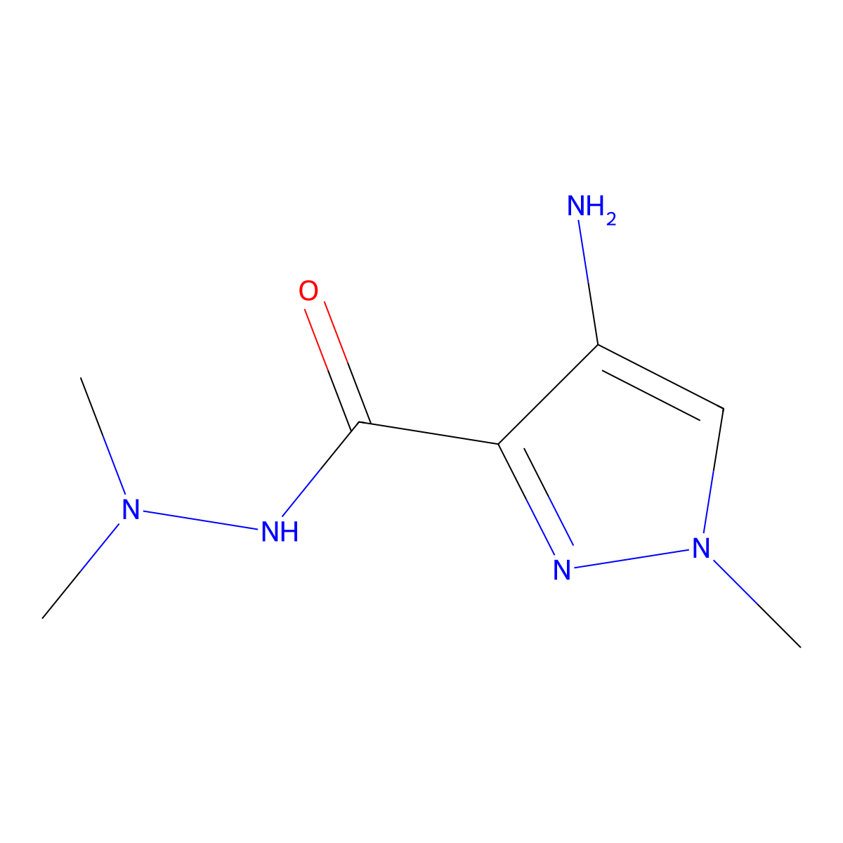 4-amino-N',N',1-trimethyl-1H-pyrazole-3-carbohydrazide molecular structure, CAS 1552617-61-4