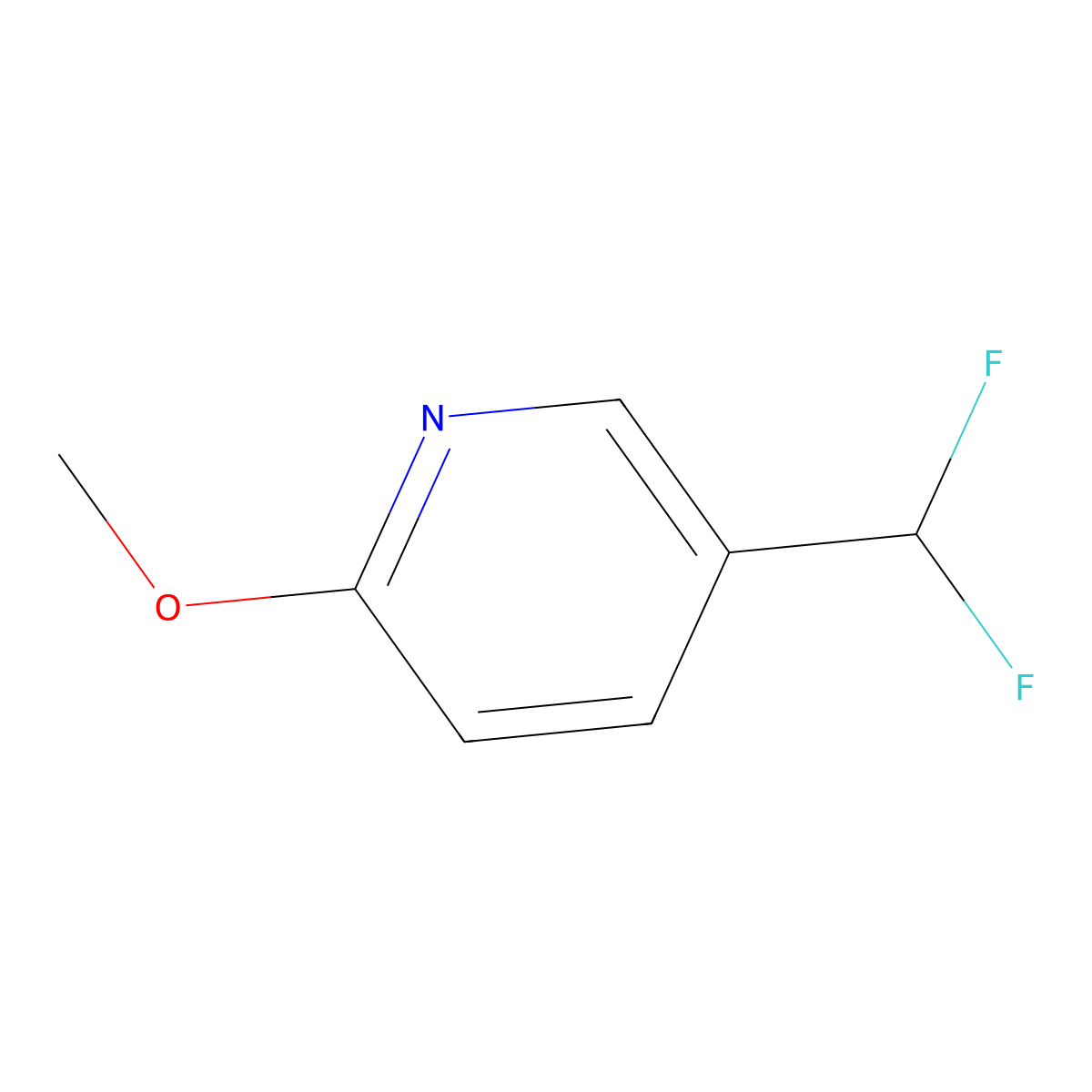 5-(Difluoromethyl)-2-methoxypyridine molecular structure, CAS 1552636-40-4