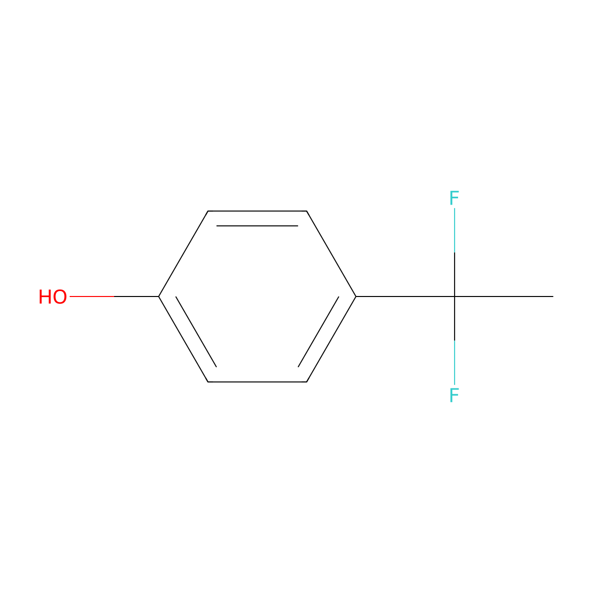4-(1,1-Difluoroethyl)phenol molecular structure, CAS 1552636-45-9