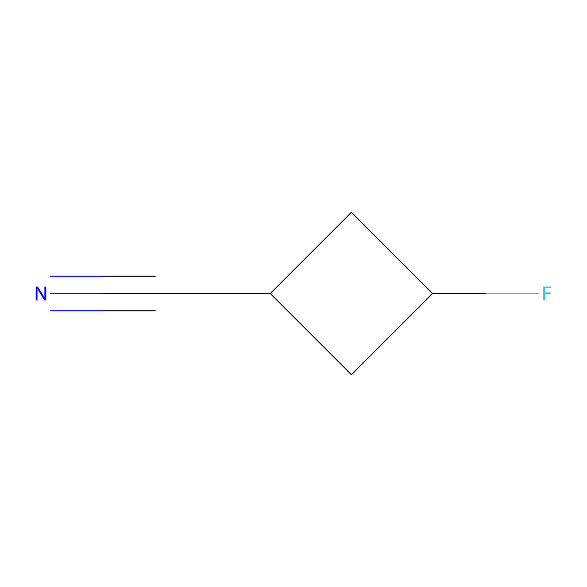 3-Fluorocyclobutane-1-carbonitrile molecular structure, CAS 1552638-51-3