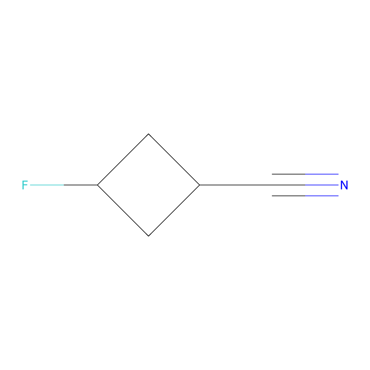 3-Fluorocyclobutane-1-carbonitrile molecular structure, CAS 1552638-51-3