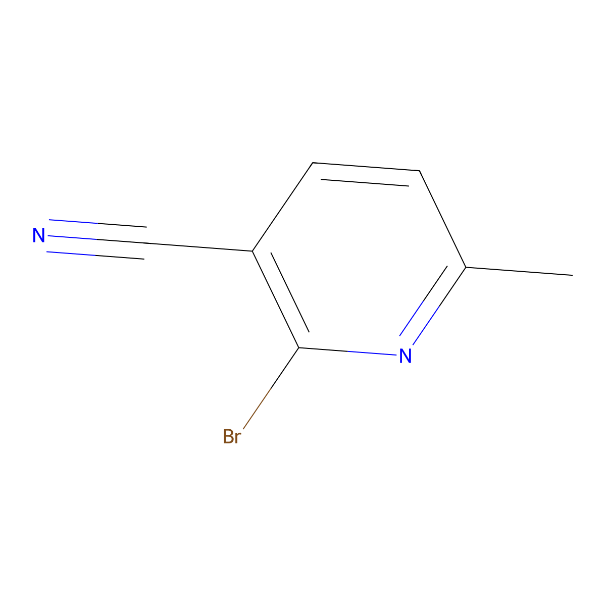 2-Bromo-6-methylpyridine-3-carbonitrile molecular structure, CAS 155265-57-9