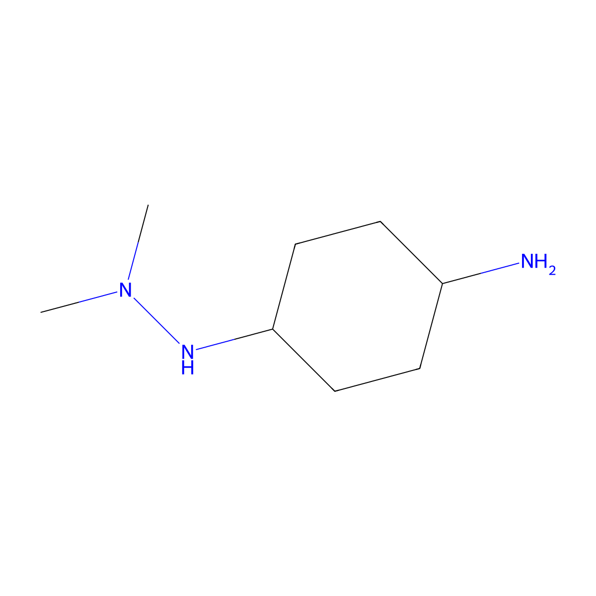 4-(2,2-Dimethylhydrazin-1-yl)cyclohexan-1-amine molecular structure, CAS 1552651-34-9