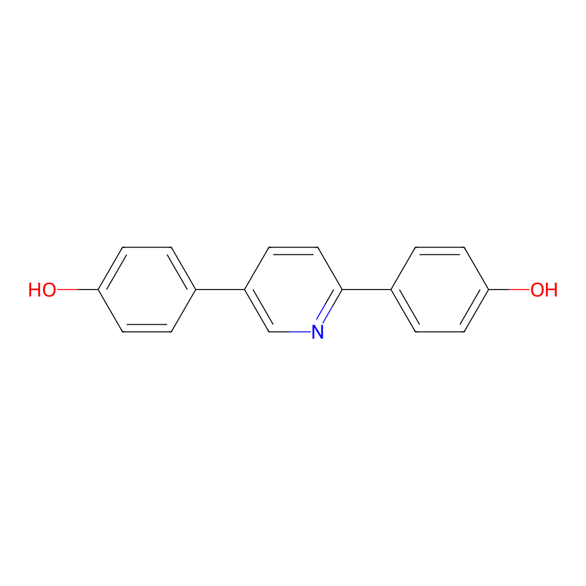4,4'-(Pyridine-2,5-diyl)diphenol molecular structure, CAS 155266-51-6