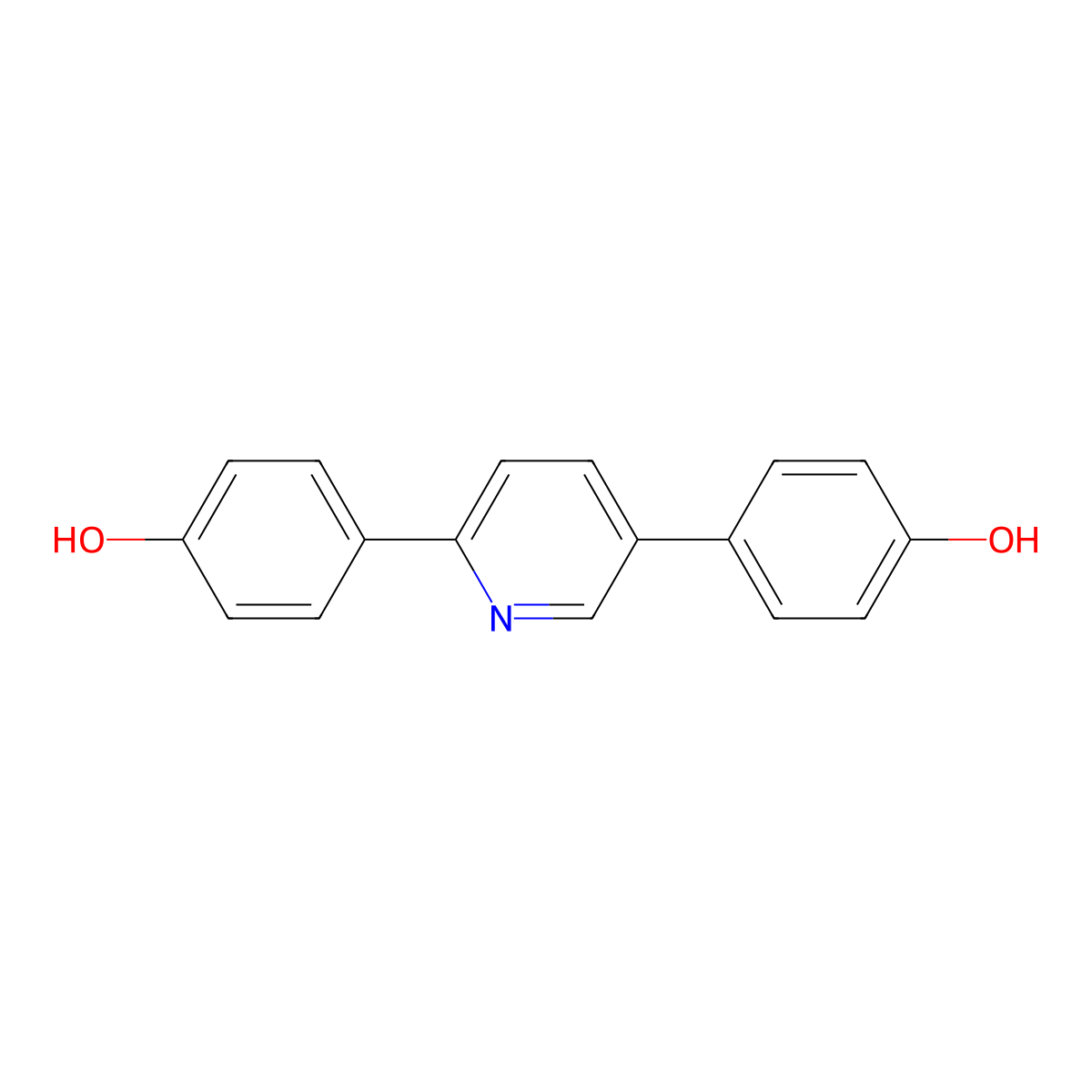 4,4'-(Pyridine-2,5-diyl)diphenol molecular structure, CAS 155266-51-6