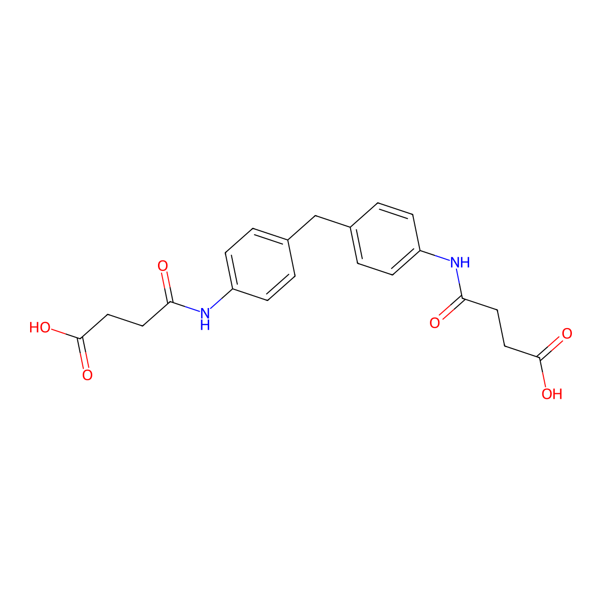 4,4'-[Methylenebis(4,1-phenyleneimino)]bis(4-oxobutanoic acid) molecular structure, CAS 155267-38-2
