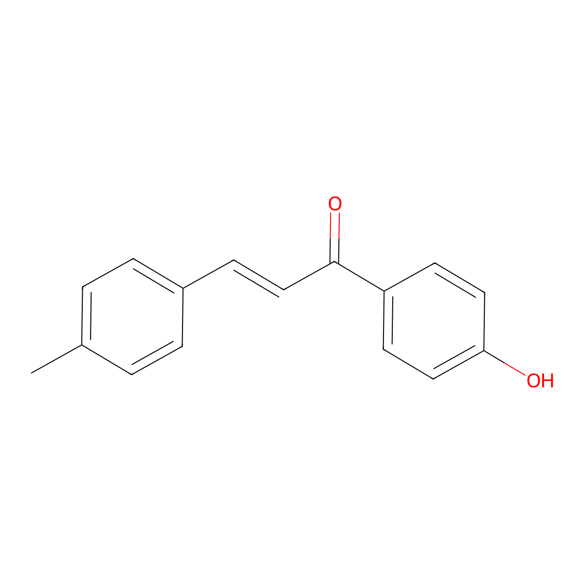 (2E)-1-(4-hydroxyphenyl)-3-(4-methylphenyl)prop-2-en-1-one molecular structure, CAS 155269-24-2