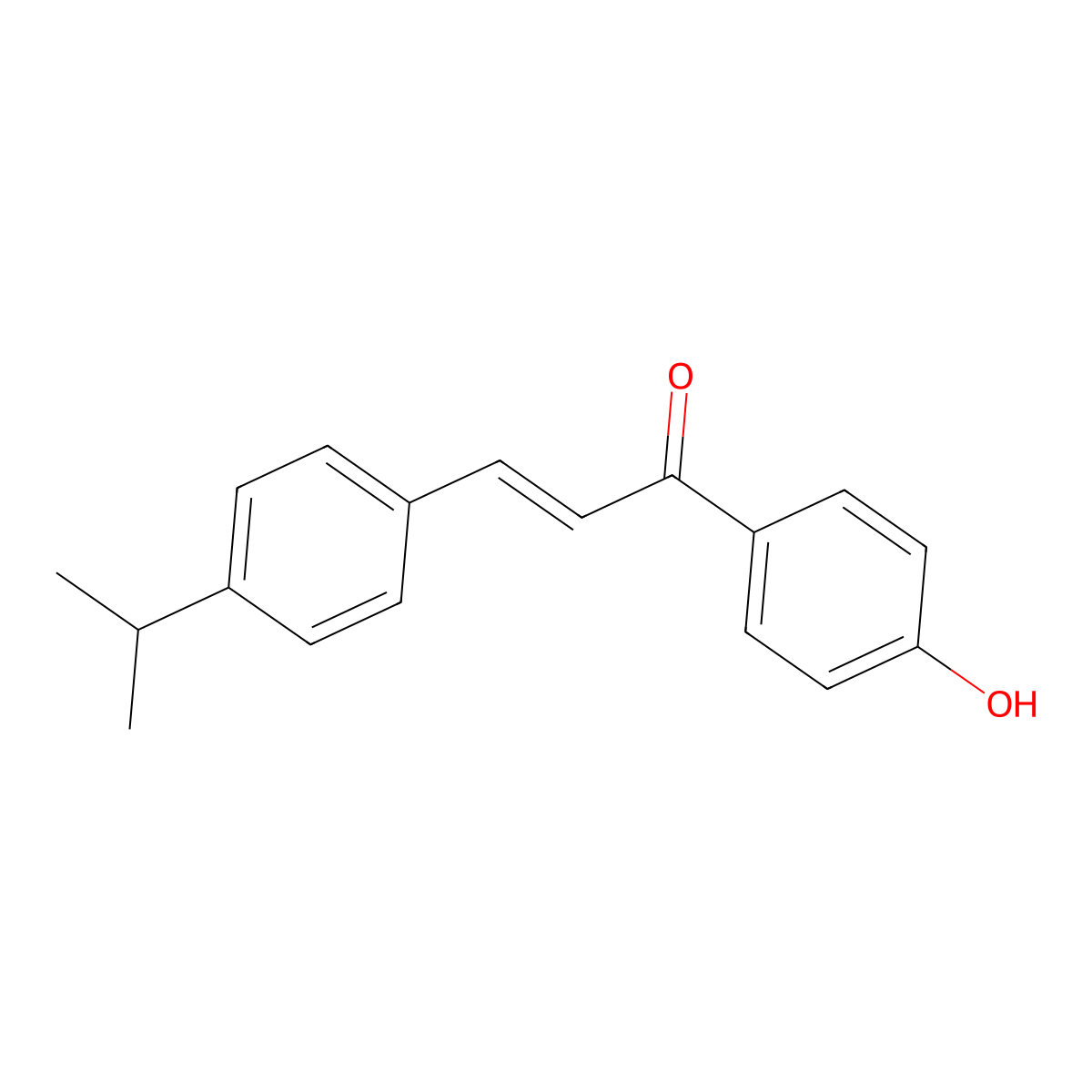 1-(4-Hydroxyphenyl)-3-(4-isopropylphenyl)prop-2-en-1-one molecular structure, CAS 155269-25-3
