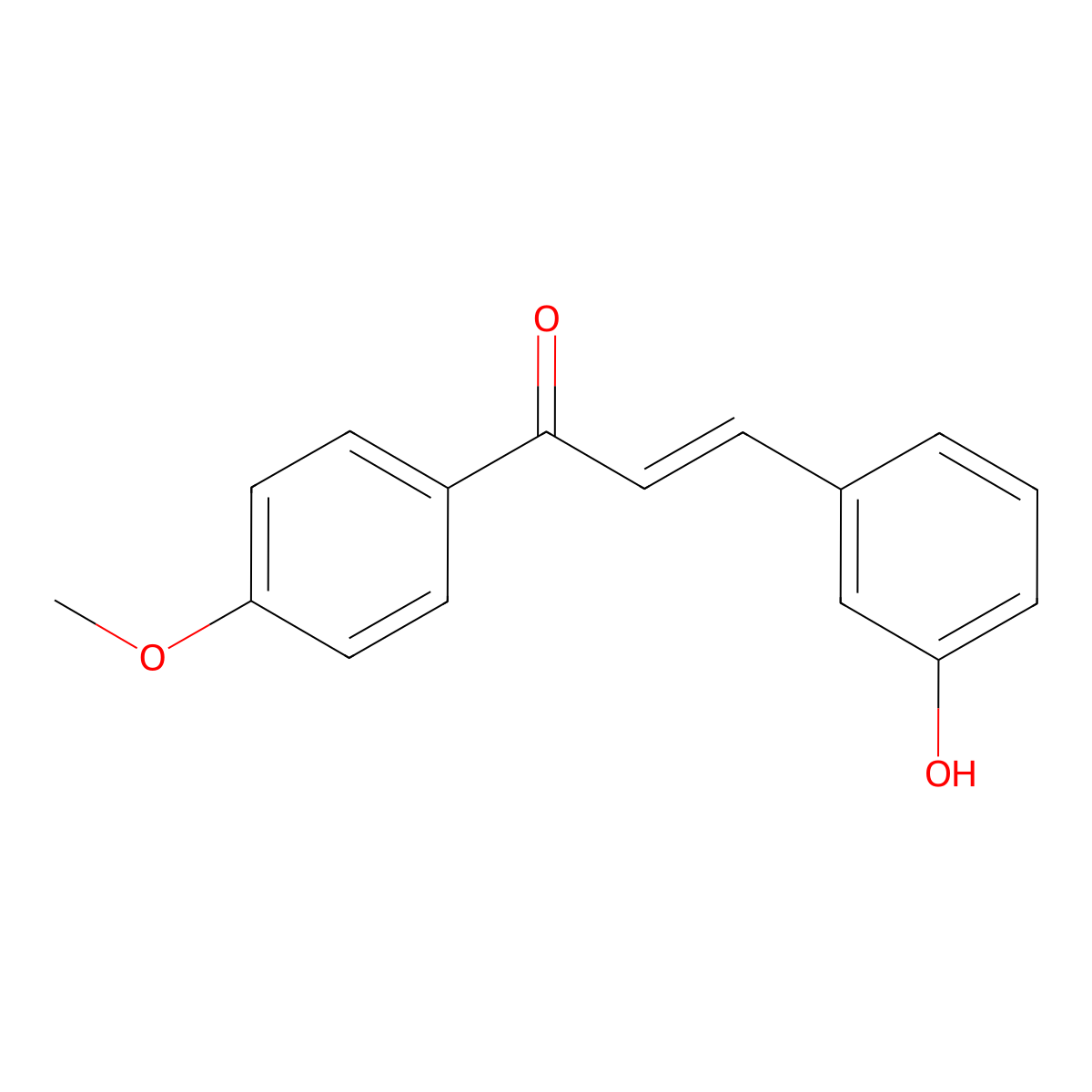 (2E)-3-(3-hydroxyphenyl)-1-(4-methoxyphenyl)prop-2-en-1-one molecular structure, CAS 155269-32-2