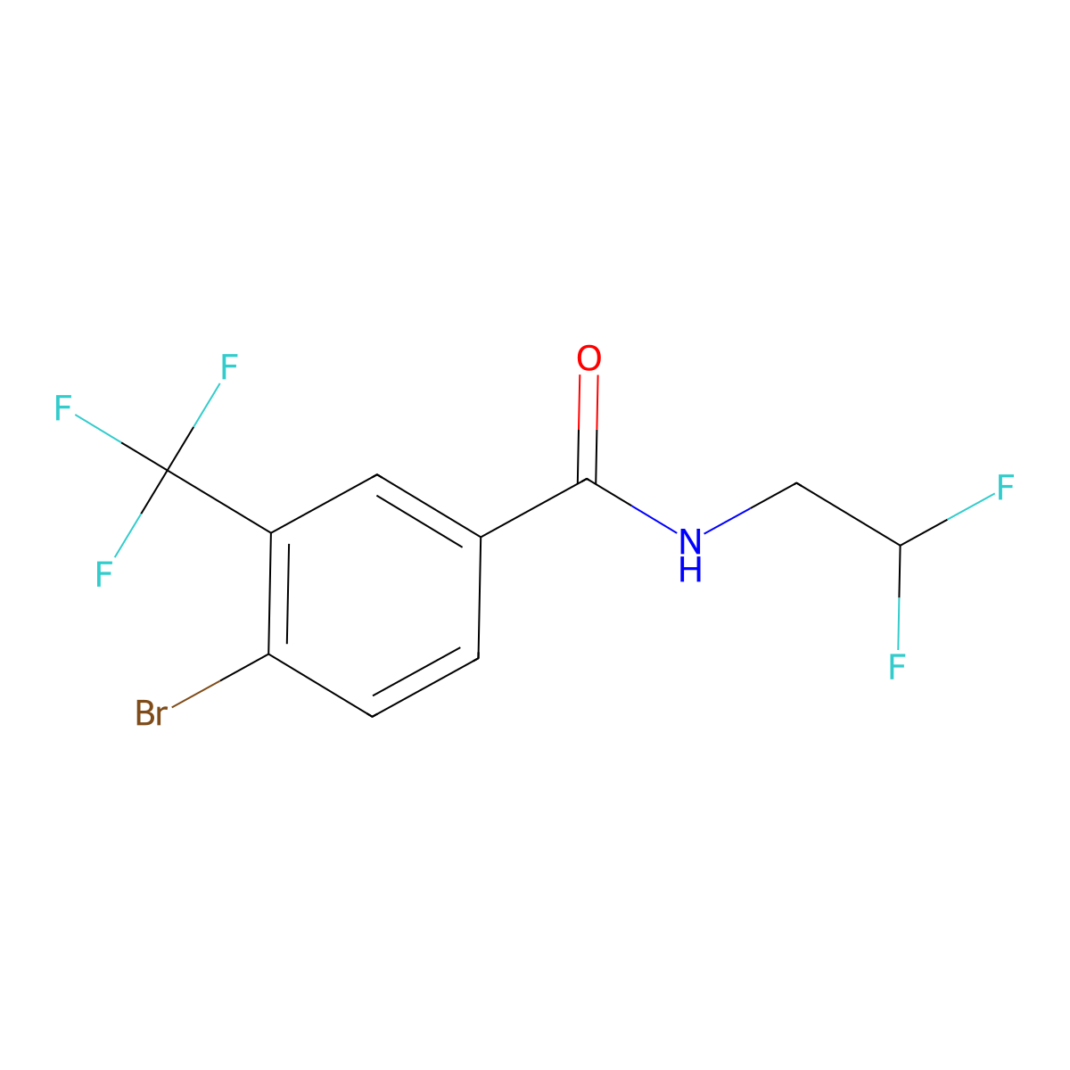4-Bromo-N-(2,2-difluoroethyl)-3-(trifluoromethyl)benzamide molecular structure, CAS 1552694-77-5