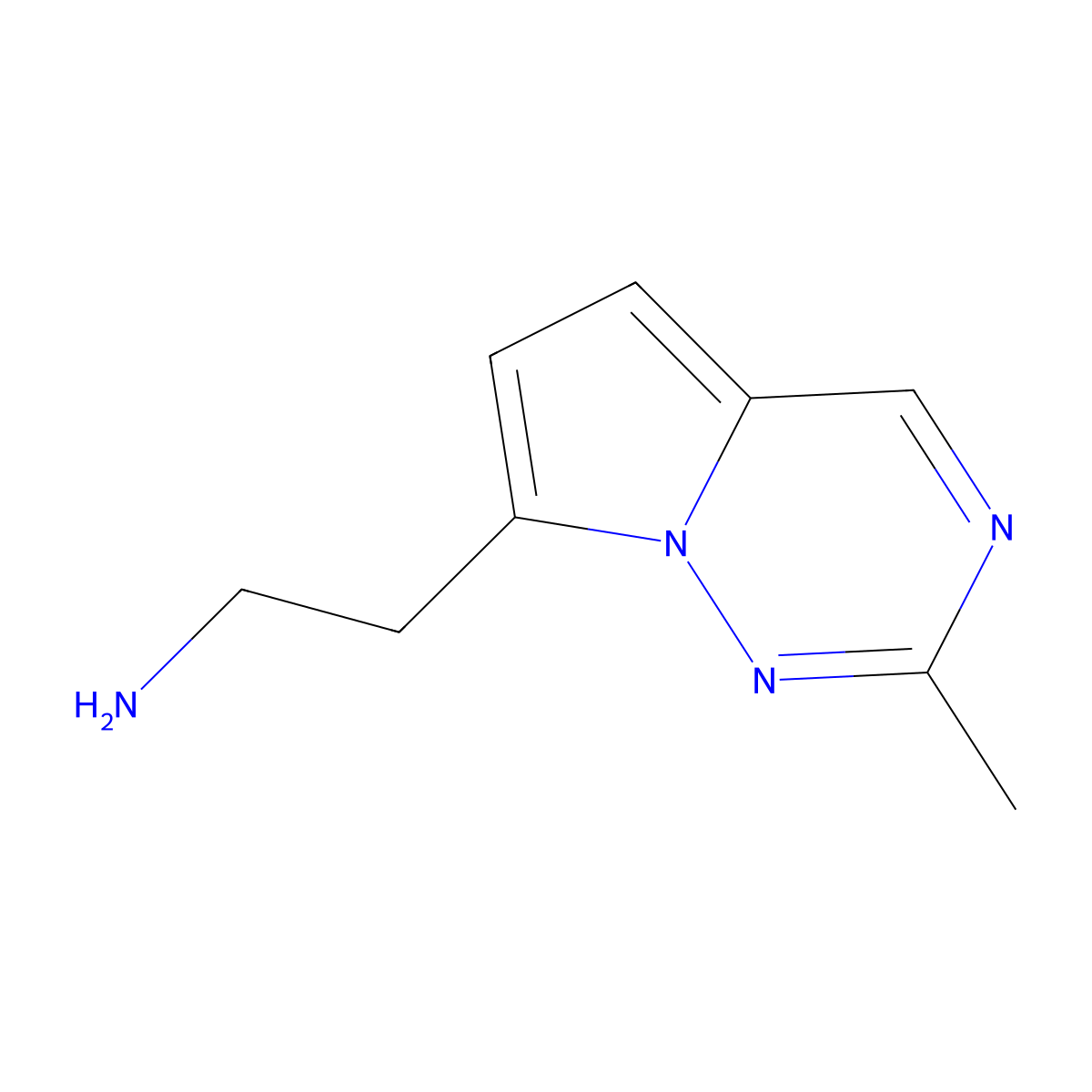 2-(2-Methylpyrrolo[2,1-f][1,2,4]triazin-7-yl)ethan-1-amine molecular structure, CAS 1552705-61-9