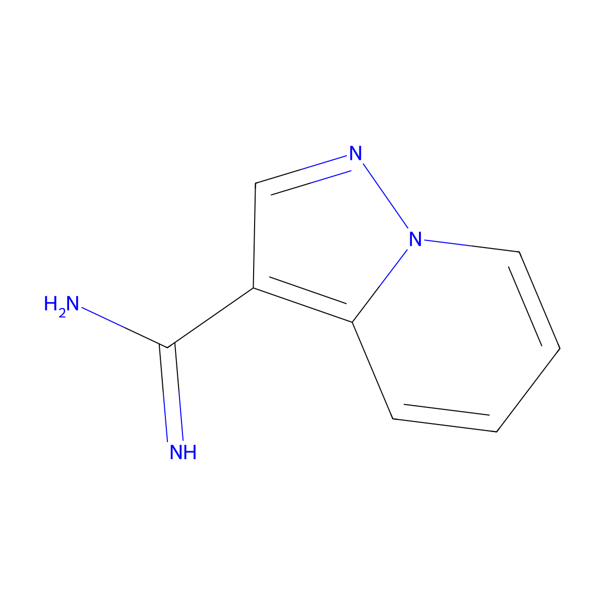 Pyrazolo[1,5-a]pyridine-3-carboximidamide molecular structure, CAS 1552705-67-5