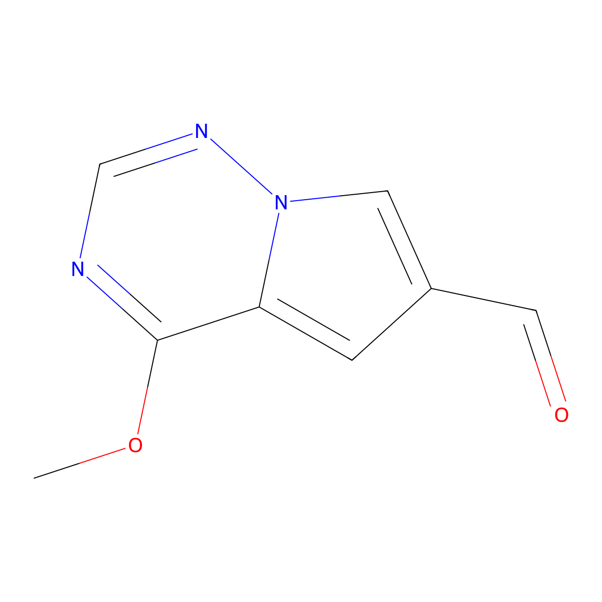 4-Methoxypyrrolo[2,1-f][1,2,4]triazine-6-carbaldehyde molecular structure, CAS 1552705-81-3