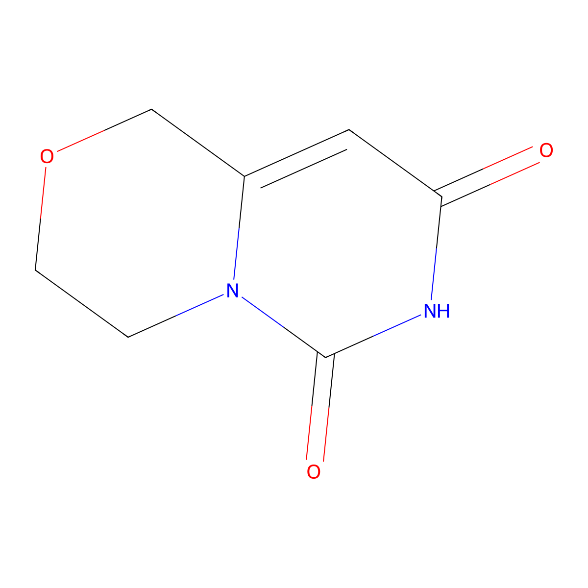 1h,3h,4h,6h,7h,8h-Pyrimido[4,3-c]morpholine-6,8-dione molecular structure, CAS 1552707-24-0