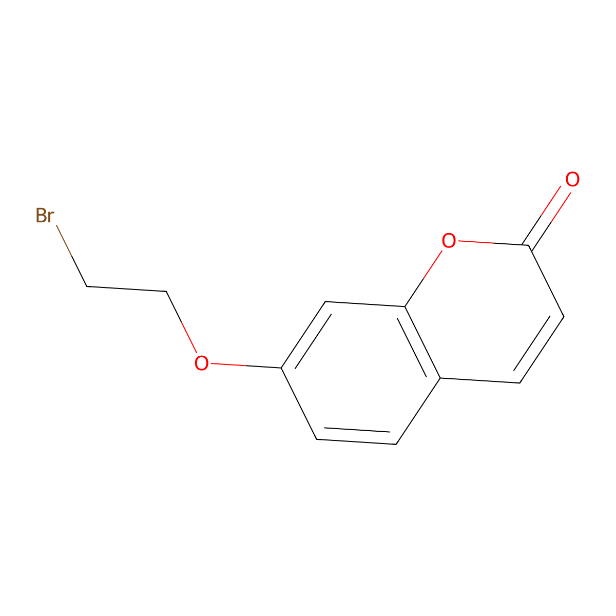 2H-1-Benzopyran-2-one, 7-(2-bromoethoxy)- molecular structure, CAS 155272-55-2
