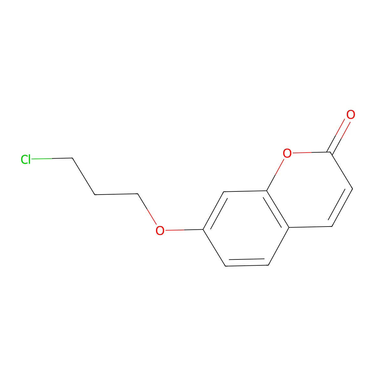 2H-1-Benzopyran-2-one, 7-(3-chloropropoxy)- molecular structure, CAS 155272-57-4