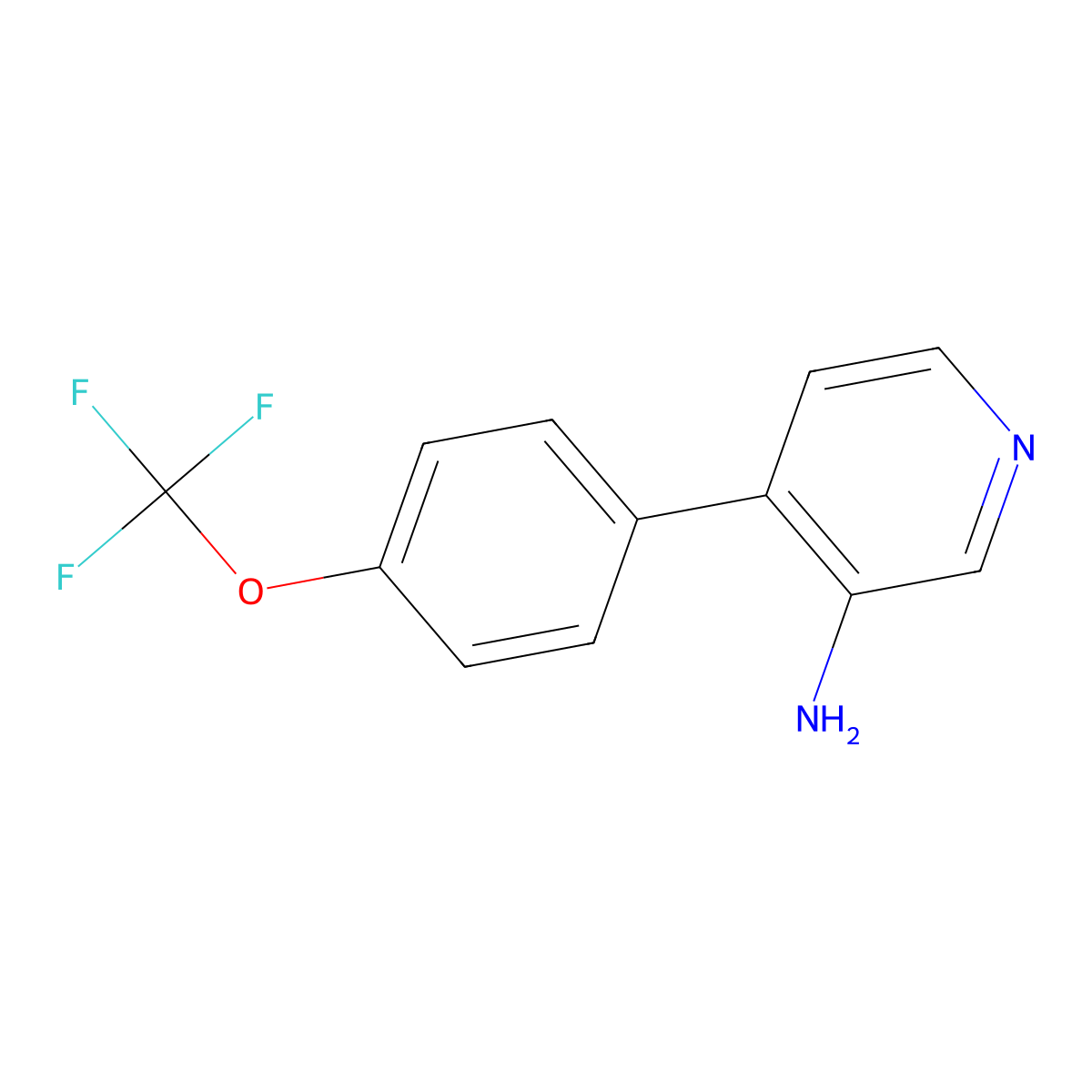 4-[4-(Trifluoromethoxy)phenyl]pyridin-3-amine molecular structure, CAS 1552724-02-3