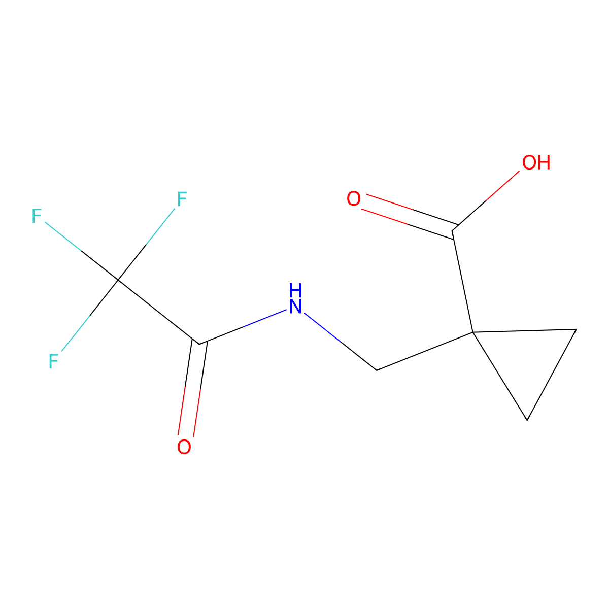 1-[(Trifluoroacetamido)methyl]cyclopropane-1-carboxylic acid molecular structure, CAS 1552736-72-7