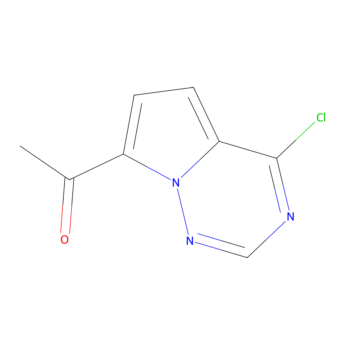 1-(4-Chloropyrrolo[2,1-f][1,2,4]triazin-7-yl)ethan-1-one molecular structure, CAS 1552739-11-3