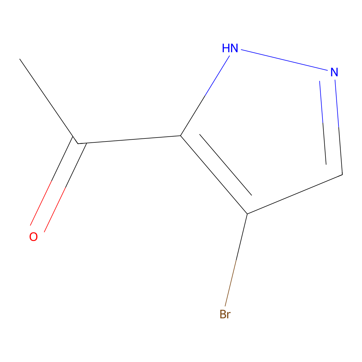 1-(4-bromo-1H-pyrazol-5-yl)ethan-1-one molecular structure, CAS 1552739-60-2