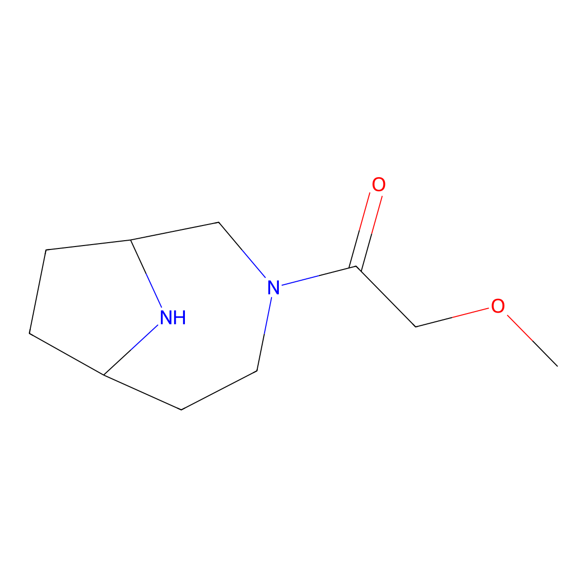 1-(3,9-Diazabicyclo[4.2.1]nonan-3-yl)-2-methoxyethanone molecular structure, CAS 1552760-13-0