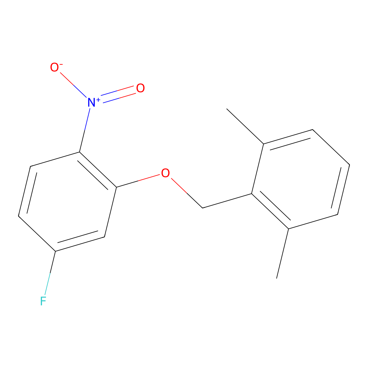 2-[(2,6-Dimethylphenyl)methoxy]-4-fluoro-1-nitrobenzene molecular structure, CAS 1552760-28-7