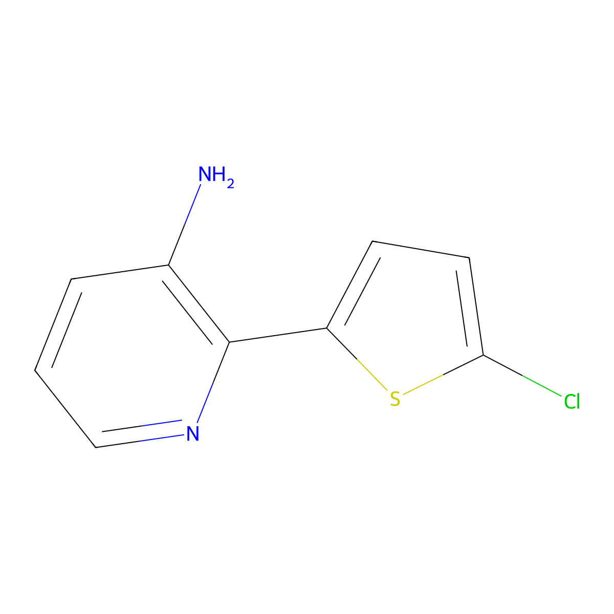 2-(5-Chlorothiophen-2-yl)pyridin-3-amine molecular structure, CAS 1552764-70-1