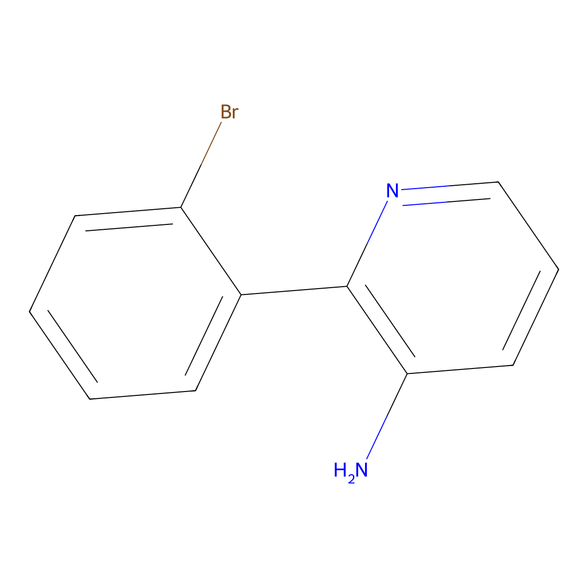 2-(2-Bromophenyl)pyridin-3-amine molecular structure, CAS 1552764-75-6