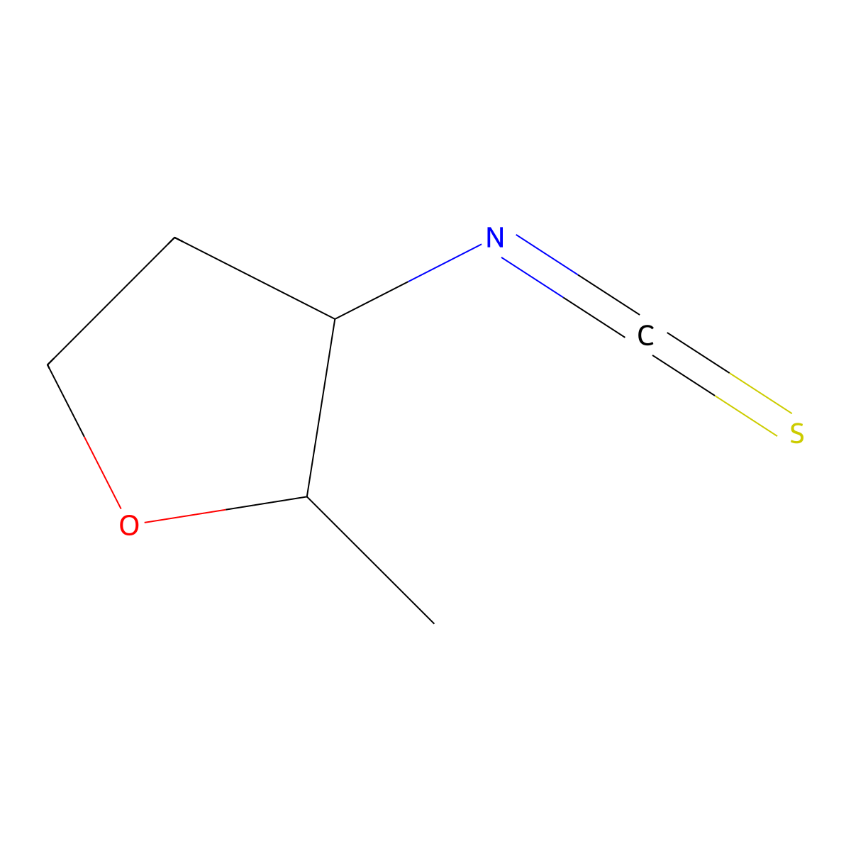 3-Isothiocyanato-2-methyloxolane molecular structure, CAS 1552774-21-6