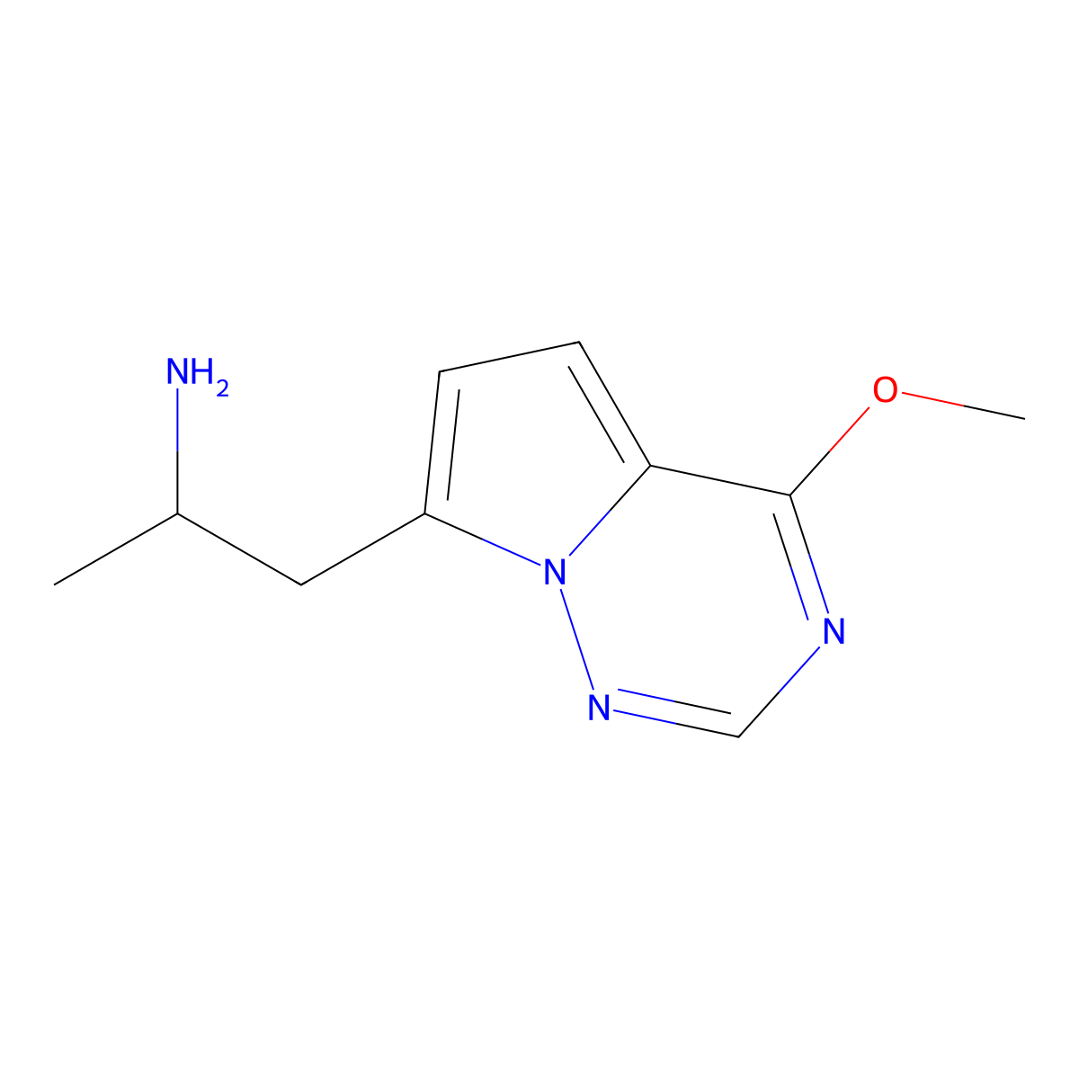 1-(4-Methoxypyrrolo[2,1-f][1,2,4]triazin-7-yl)propan-2-amine molecular structure, CAS 1552801-03-2