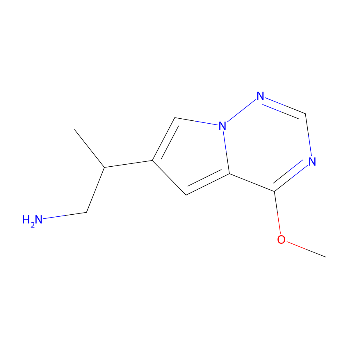 2-(4-Methoxypyrrolo[2,1-f][1,2,4]triazin-6-yl)propan-1-amine molecular structure, CAS 1552801-08-7
