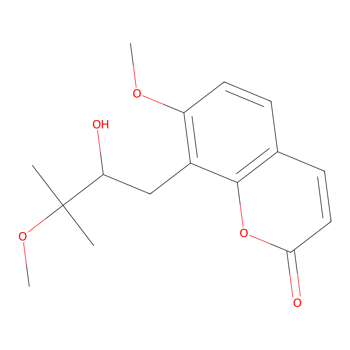 8-(2-Hydroxy-3-methoxy-3-methylbutyl)-7-methoxy-1-benzopyran-2-one molecular structure, CAS 155281-50-8
