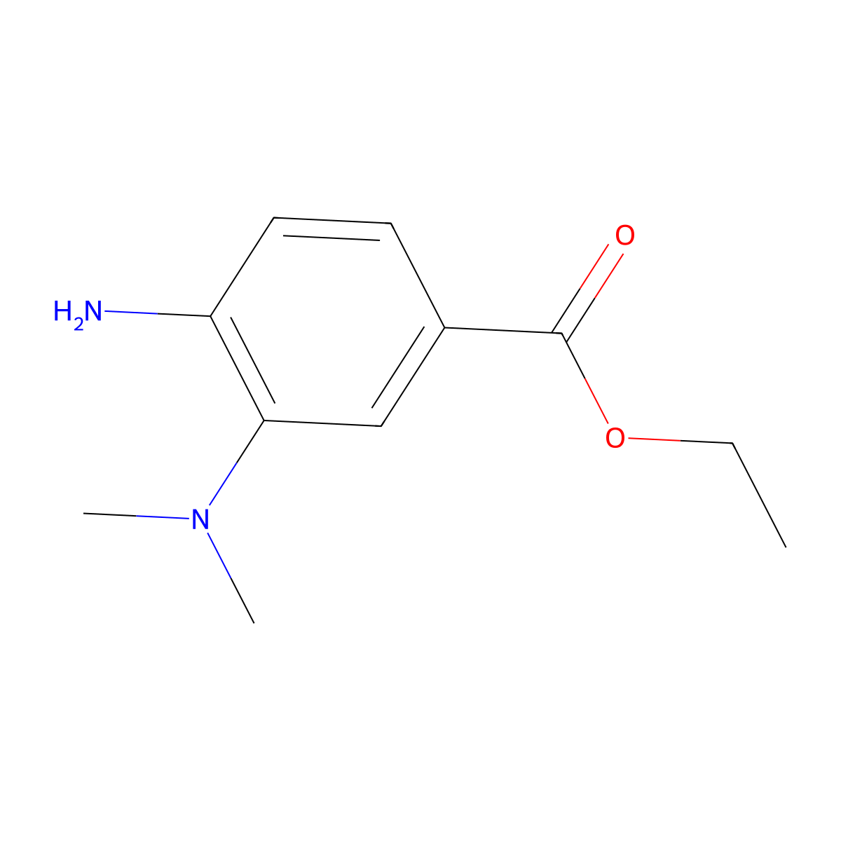 Ethyl 4-amino-3-(dimethylamino)benzoate molecular structure, CAS 1552844-45-7
