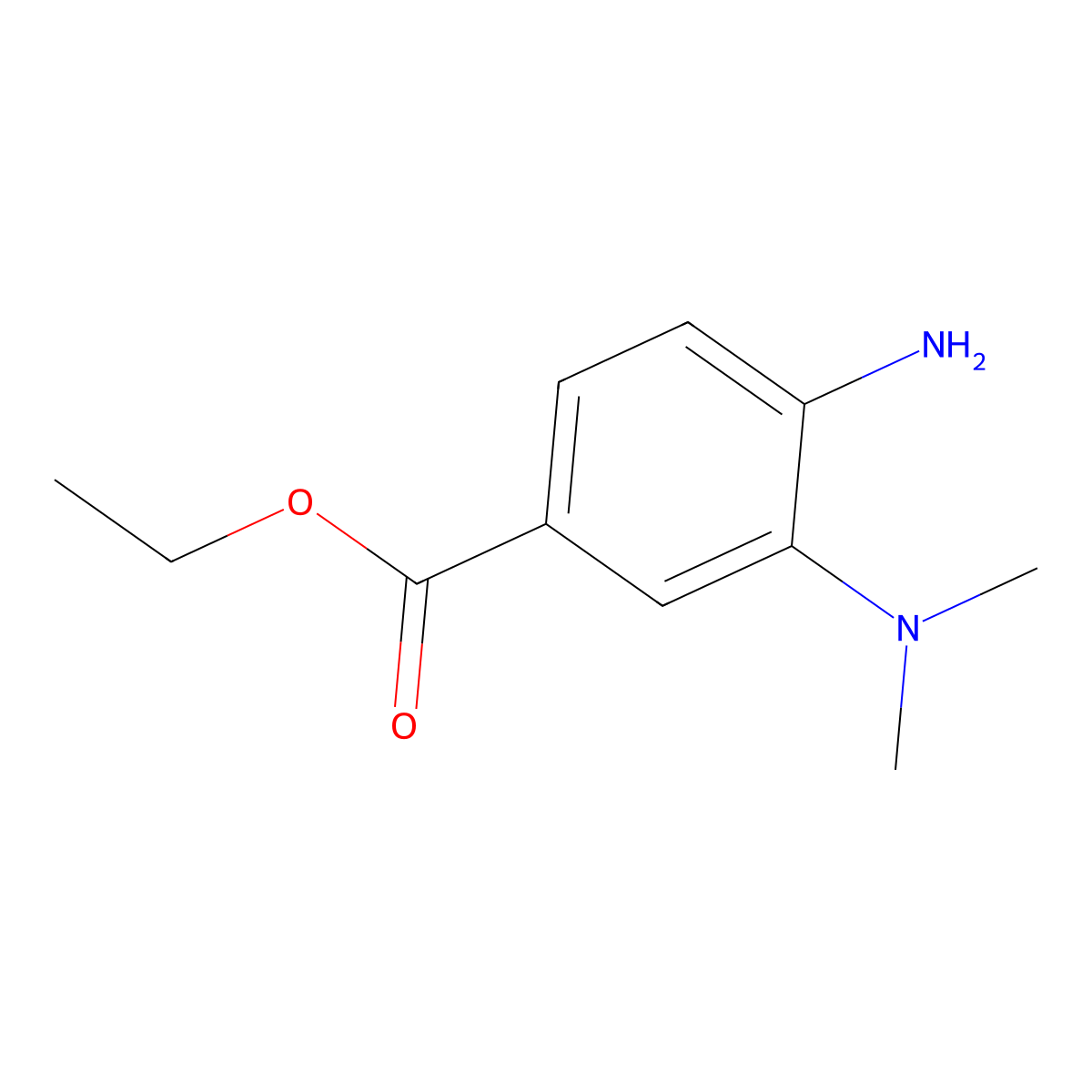 Ethyl 4-amino-3-(dimethylamino)benzoate molecular structure, CAS 1552844-45-7