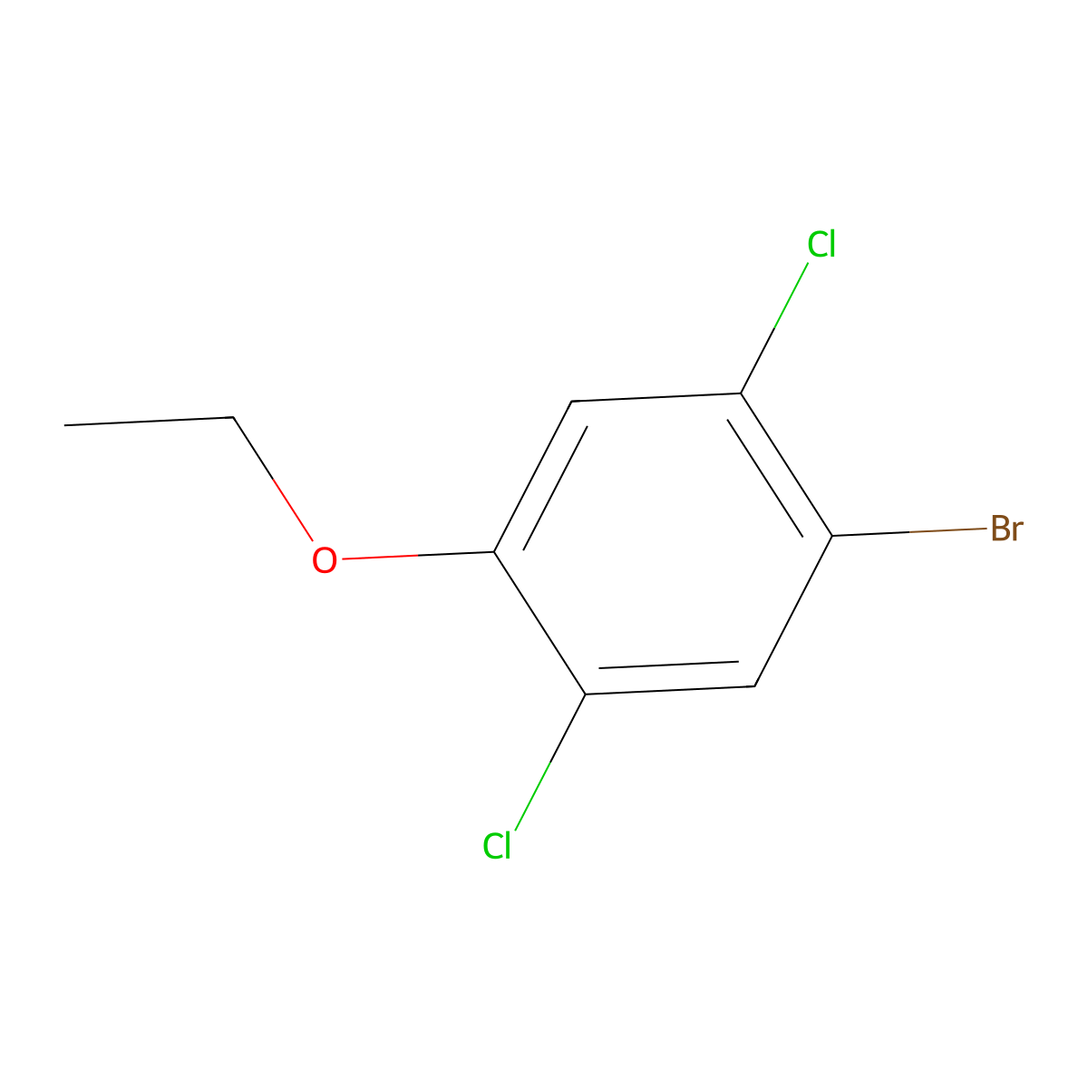 1-Bromo-2,5-dichloro-4-ethoxybenzene molecular structure, CAS 1552859-71-8