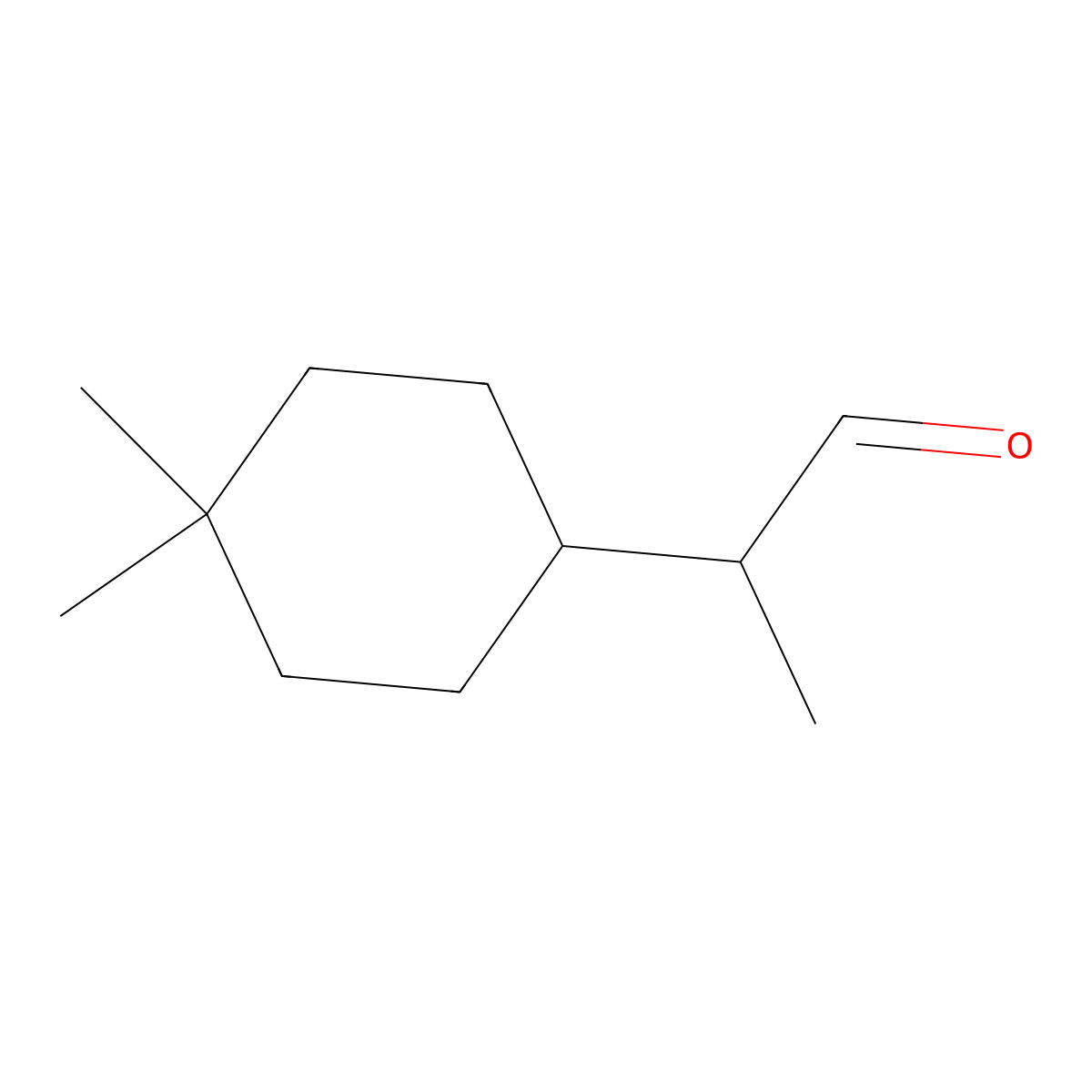 2-(4,4-Dimethylcyclohexyl)propanal molecular structure, CAS 1552867-81-8