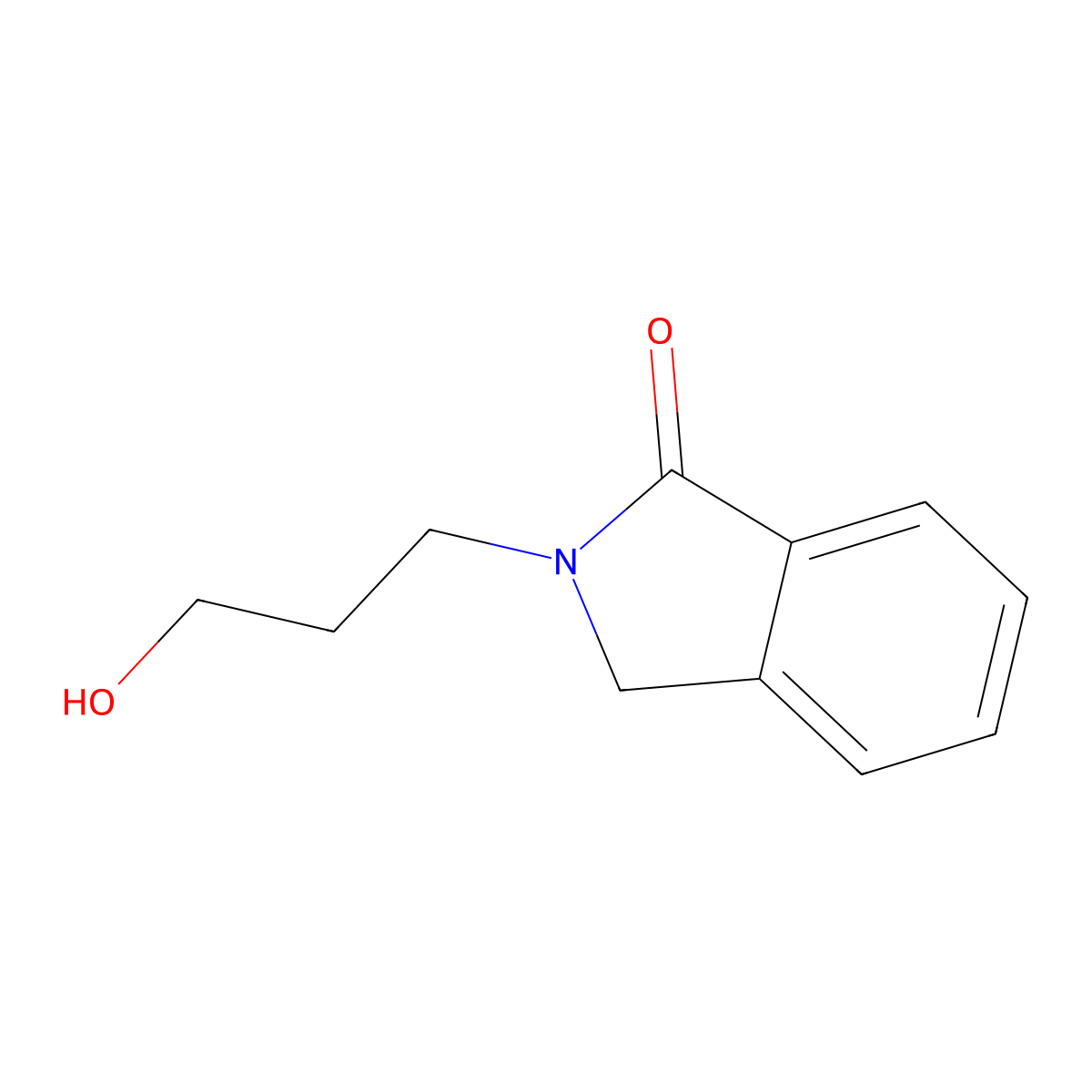 2-(3-hydroxypropyl)-2,3-dihydro-1H-isoindol-1-one molecular structure, CAS 155288-39-4