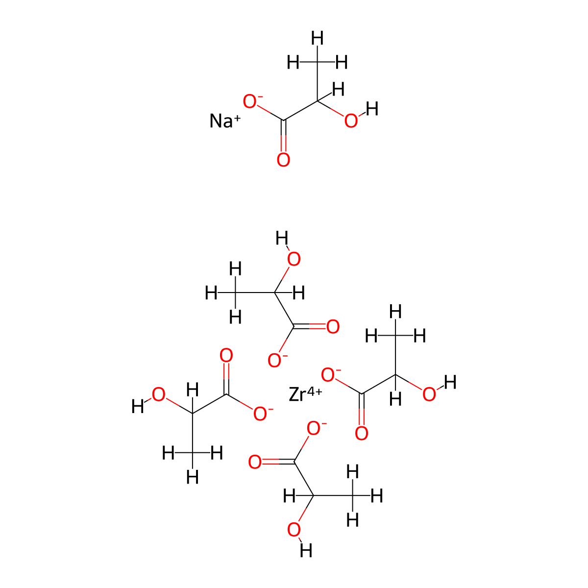 Sodium Zirconium Lactate molecular structure, CAS 15529-67-6