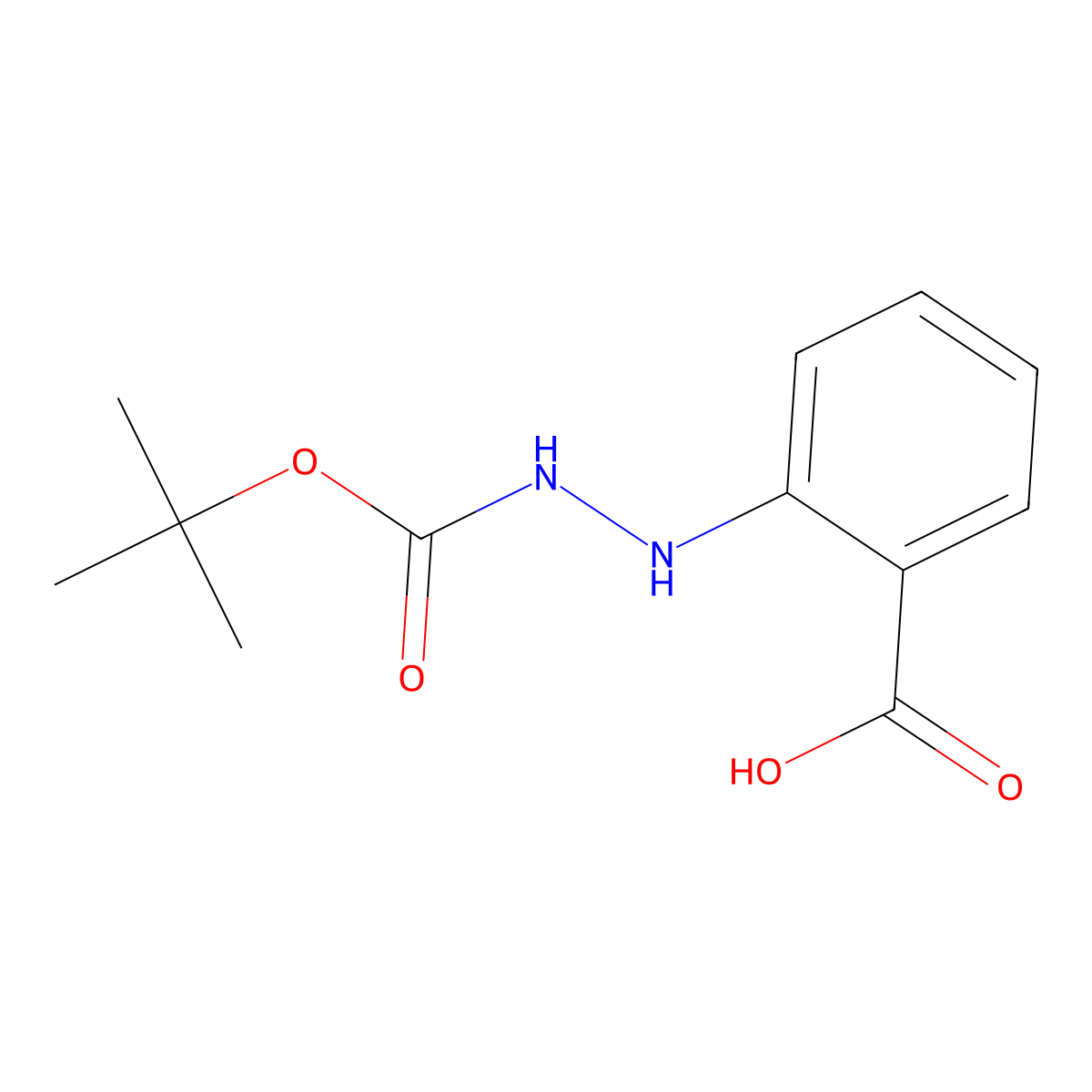 2-(2'-N-Boc-hydrazino)benzoic acid molecular structure, CAS 155290-47-4