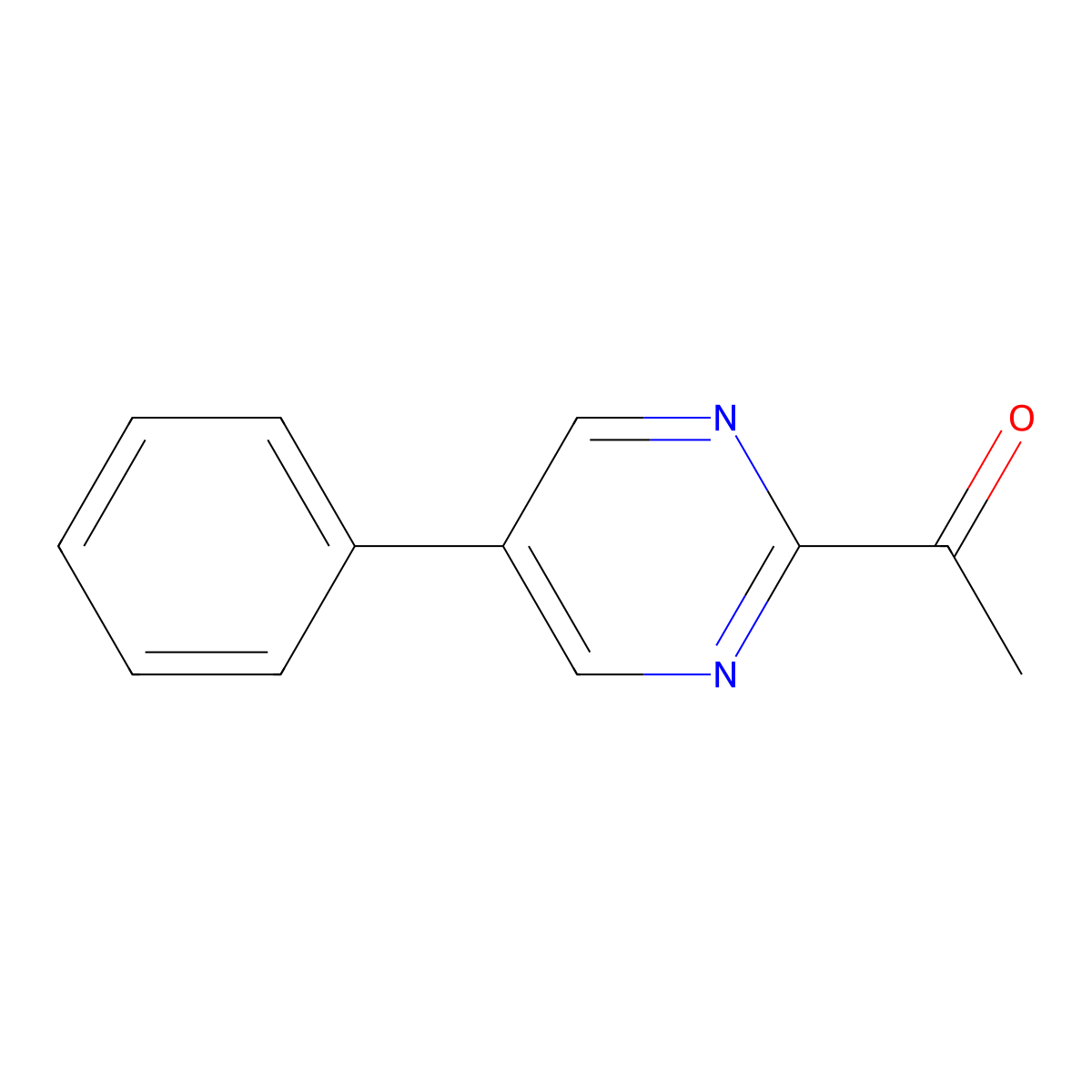 1-(5-Phenylpyrimidin-2-yl)ethanone molecular structure, CAS 1552931-53-9